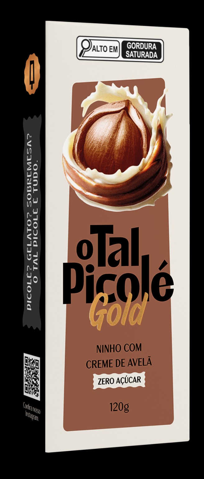 Embalagem Gold Ninho com Creme de Avelã Zero Açúcar