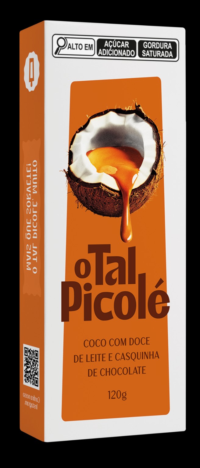 Embalagem Silver Coco com Doce de Leite e Casquinha de Chocolate